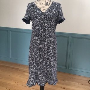 Eddie Bauer floral faux wrap dress